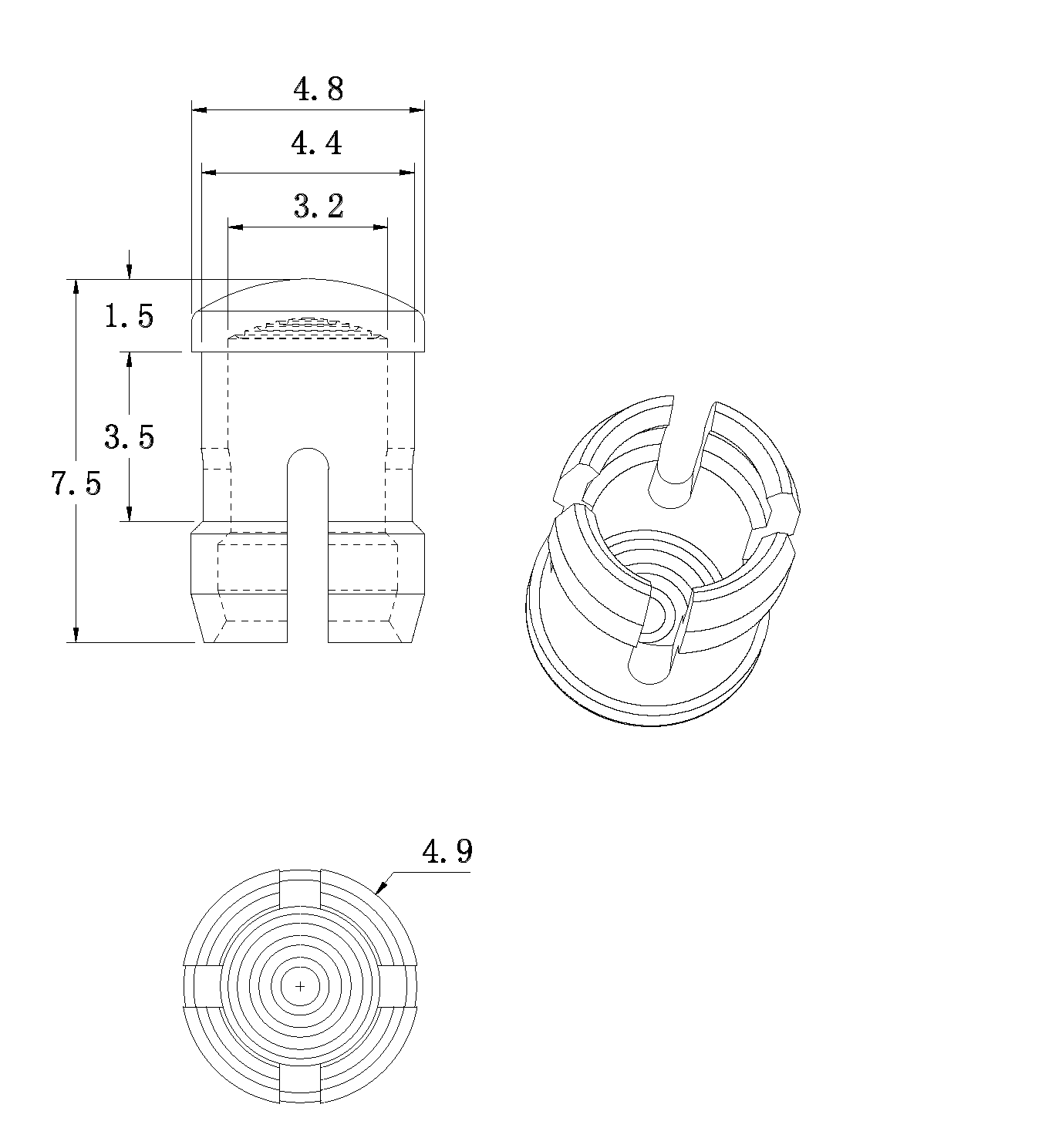 旋鈕|一體化卡塊|旋鈕鋁制|開(kāi)關(guān)|按鍵|PEEK螺絲|PEI螺絲
